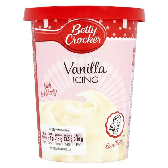 Betty Crocker Icing Vanilla (6 x 400g) - AmerikaanseGroothandel.nl