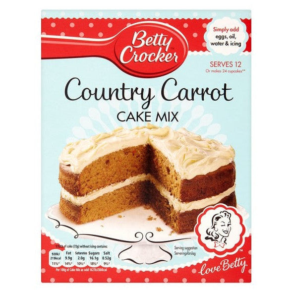 Betty Crocker Cake Mix Country Carrot (6 x 425g) - AmerikaanseGroothandel.nl