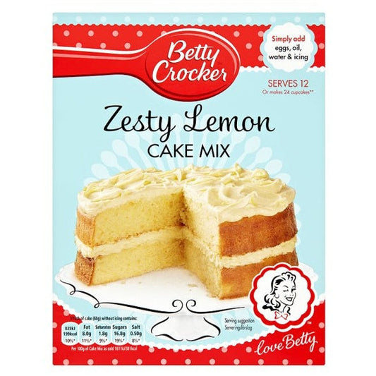 Betty Crocker Cake Mix Zesty Lemon (6 x 425g) - AmerikaanseGroothandel.nl