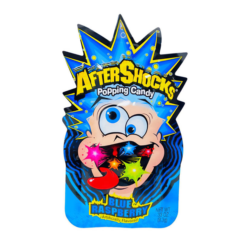 Aftershocks Popping Candy Blue Raspberry (Doos van 24) - AmerikaanseGroothandel.nl