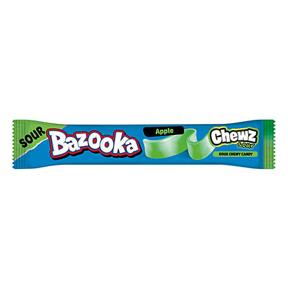 Bazooka Chewz Sour Bar Apple (Doos van 60) - AmerikaanseGroothandel.nl