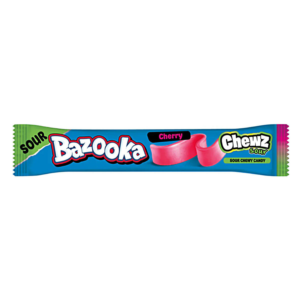 Bazooka Chewz Sour Bar Cherry (Doos van 60) - AmerikaanseGroothandel.nl