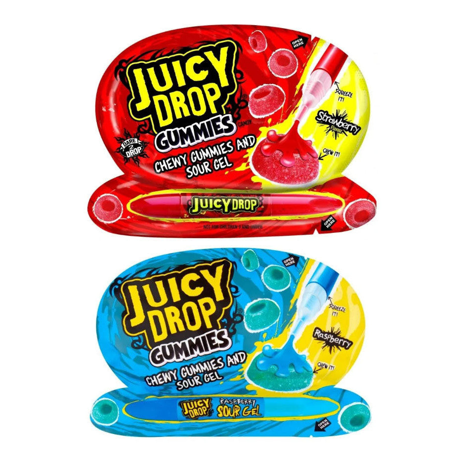 Bazooka Juicy Drop Gummies Strawberry & Raspberry