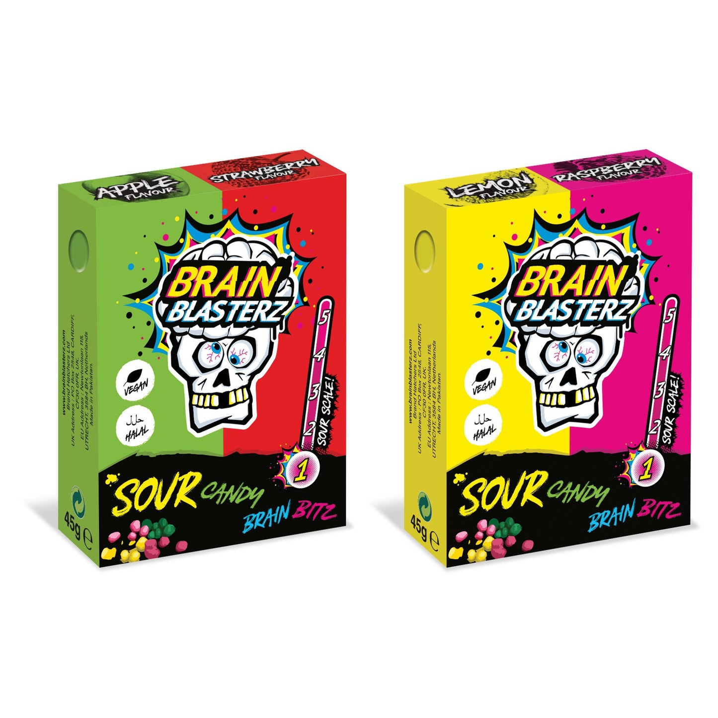 Brain Blasterz Sour Brain Bitz (16 x 45g) - AmerikaanseGroothandel.nl