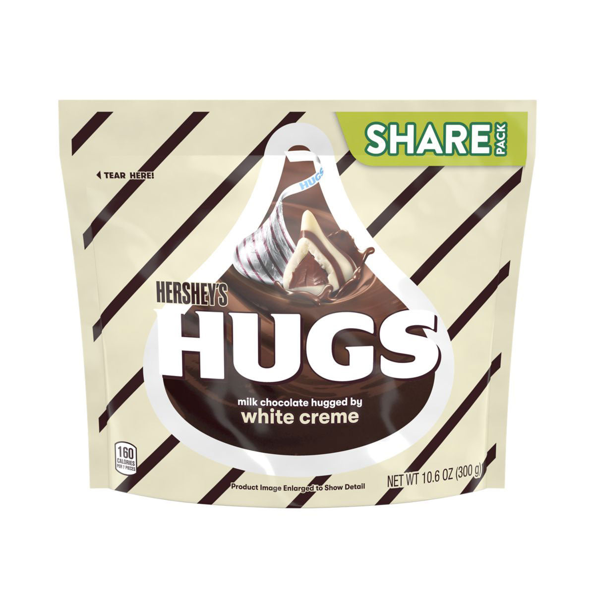 Hershey's Hugs White Creme Share Pack (8 x 301g) - AmerikaanseGroothandel.nl