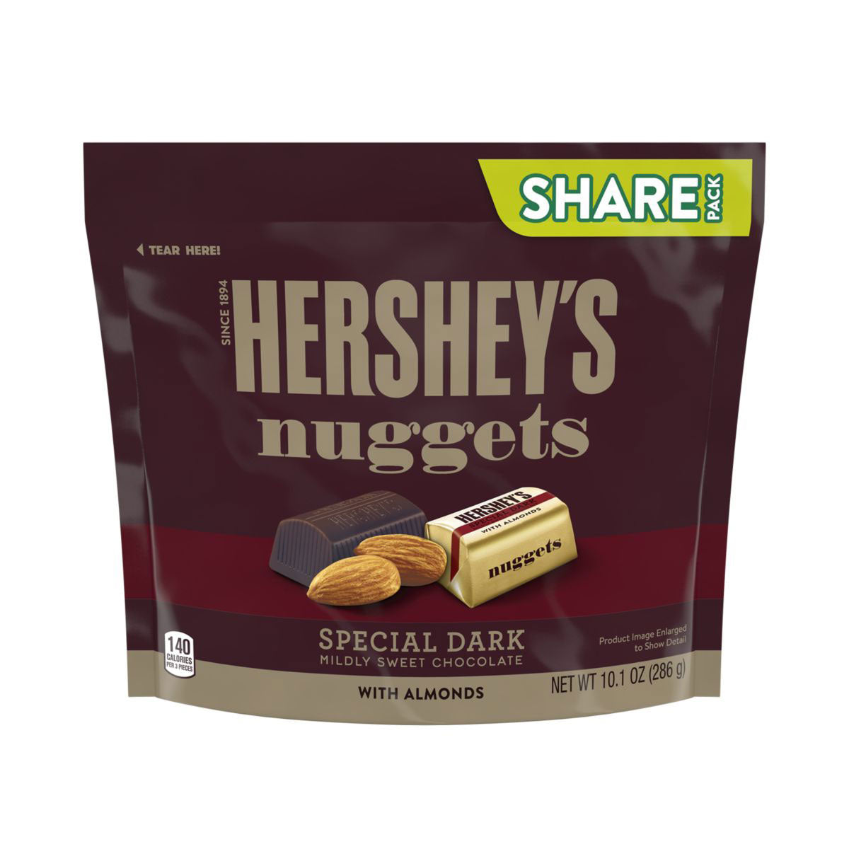 Hershey's Nuggets Special Dark with Almonds Share Pack (8 x 286g) - AmerikaanseGroothandel.nl