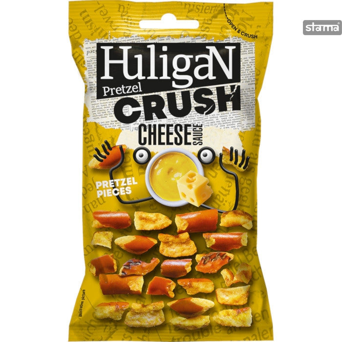 HuligaN Pretzel Crush Cheese Sauce (18 x 65g) - AmerikaanseGroothandel.nl