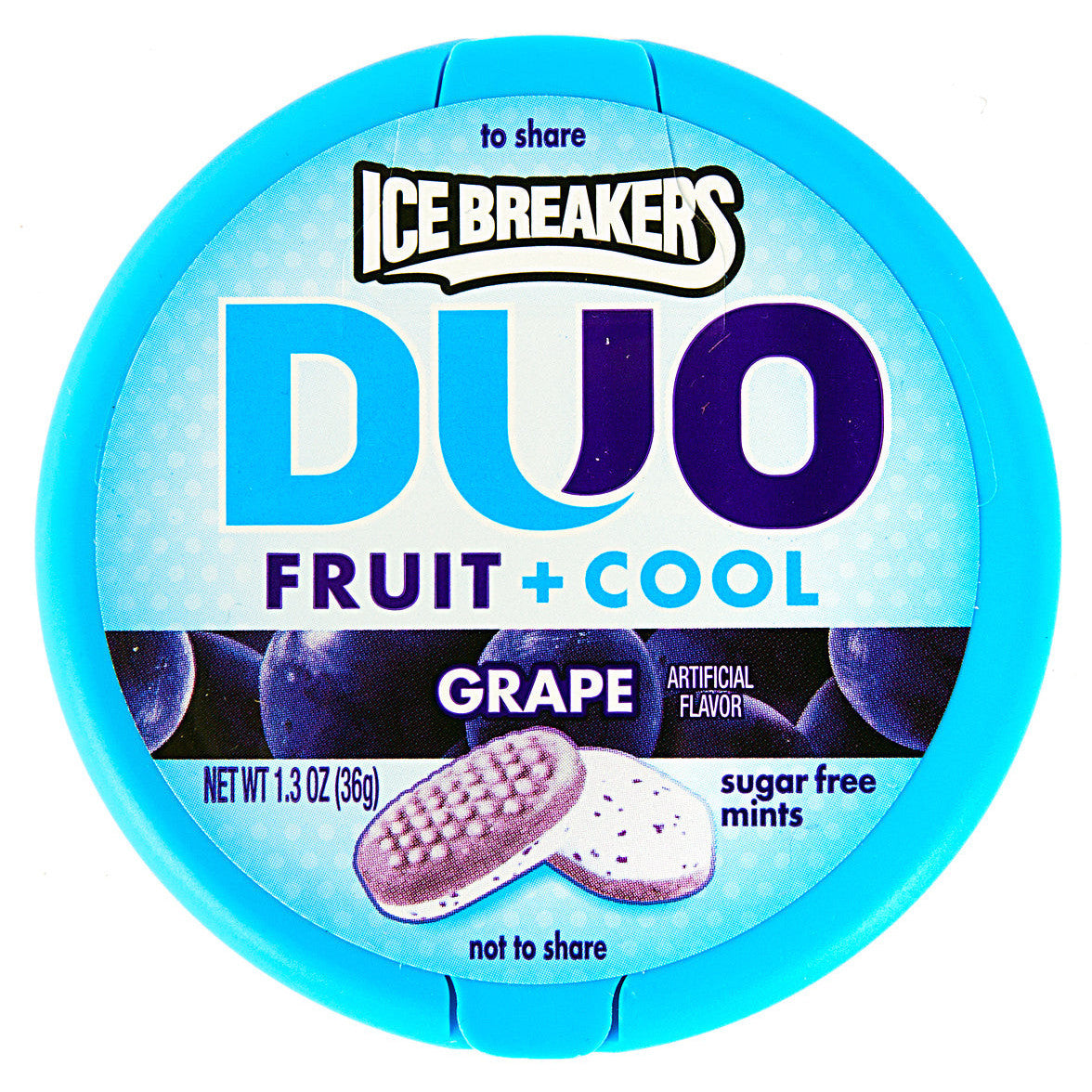 Ice Breakers Mints Duo Grape (8 x 36g) - AmerikaanseGroothandel.nl