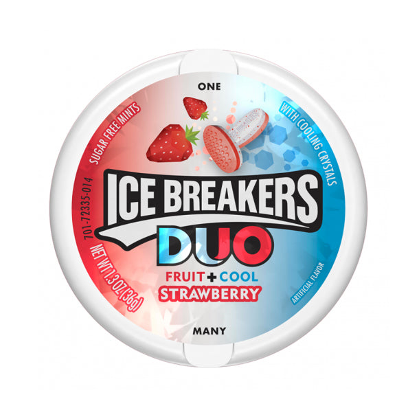 Ice Breakers Mints Duo Strawberry (8 x 36g) - AmerikaanseGroothandel.nl