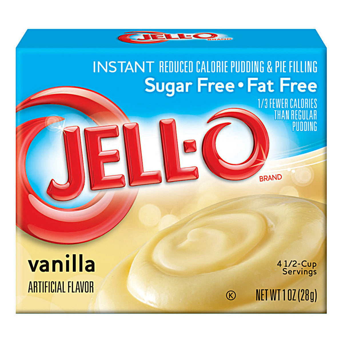 Jell-O Instant Pudding & Pie Filling Vanilla Sugar & Fat Free (24 x 28g) - AmerikaanseGroothandel.nl