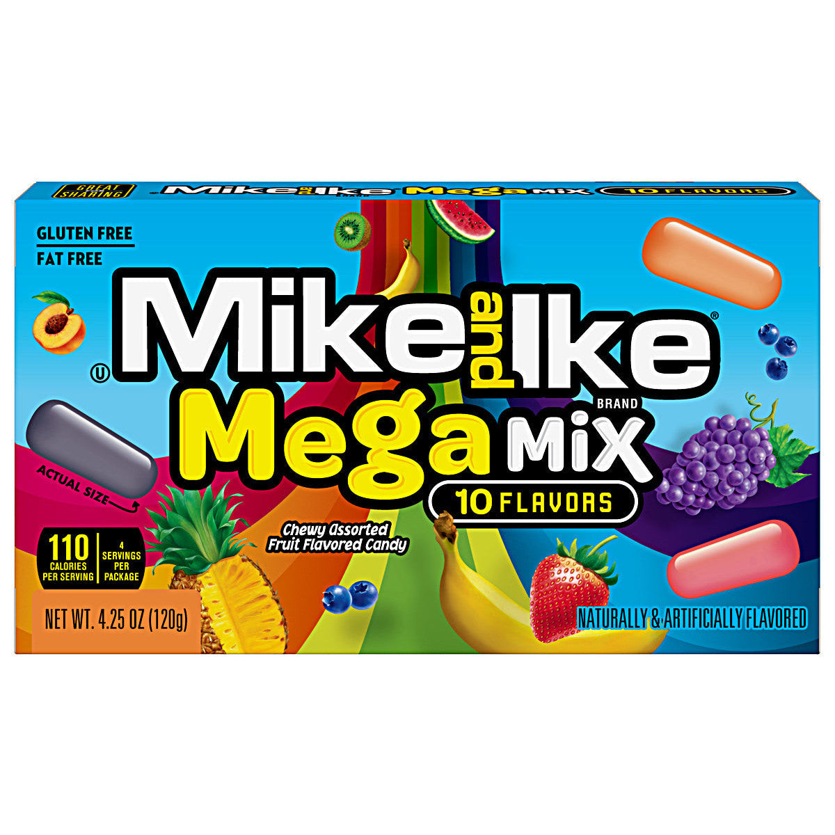 Mike and Ike Mega Mix (12 x 120g) - AmerikaanseGroothandel.nl