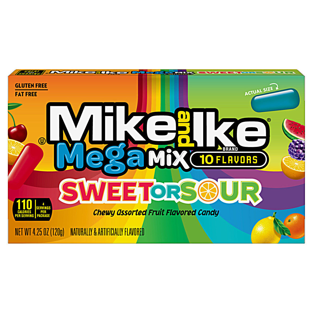 Mike and Ike Mega Mix Sweet or Sour (12 x 120g) - AmerikaanseGroothandel.nl