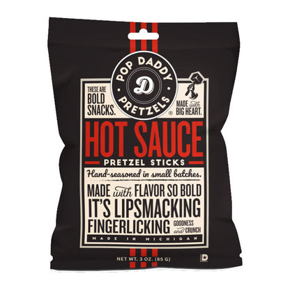 Pop Daddy Pretzels Hot Sauce (15 x 85g) - AmerikaanseGroothandel.nl