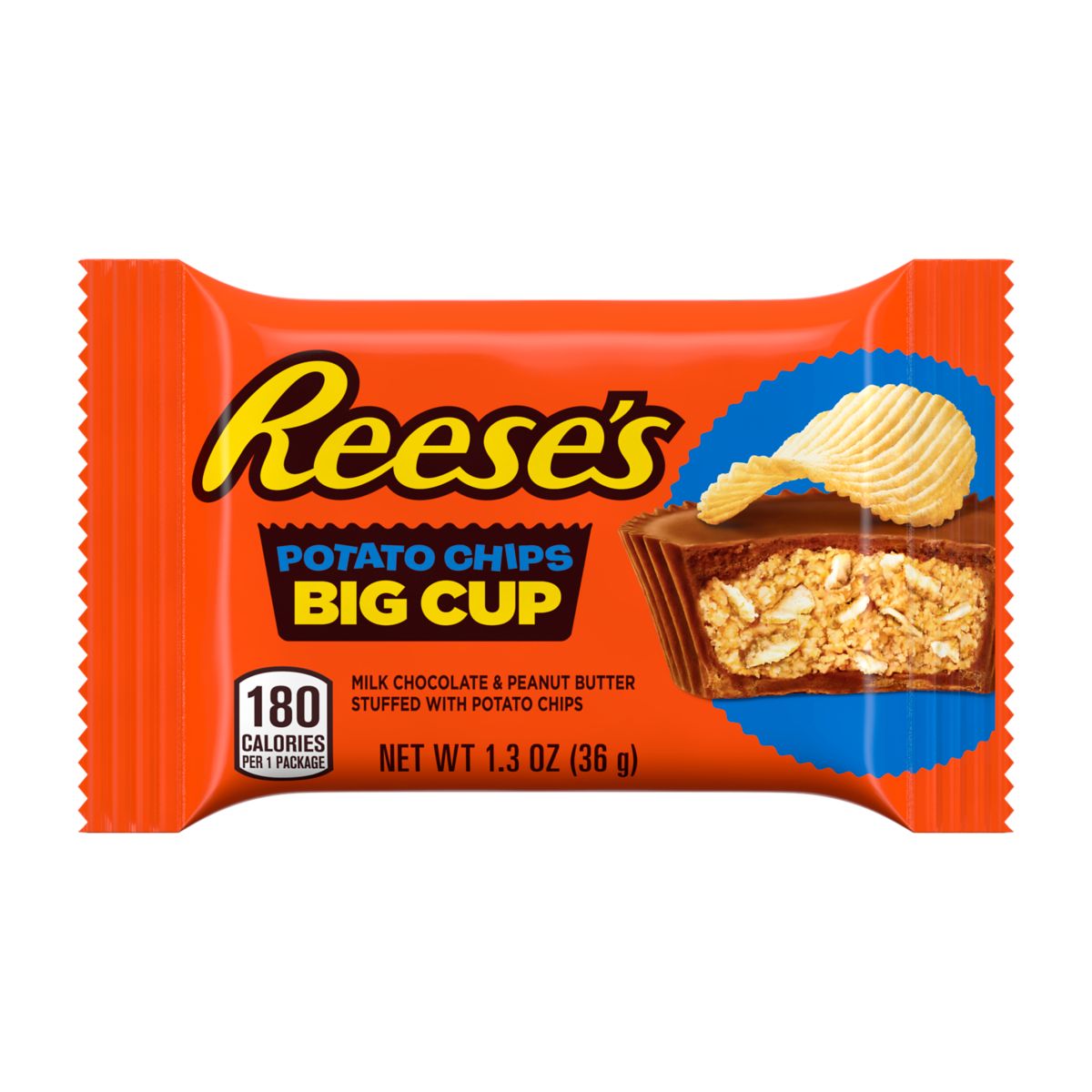 Reese's Peanut Butter Big Cup Potato Chips (16 x 37g) - AmerikaanseGroothandel.nl