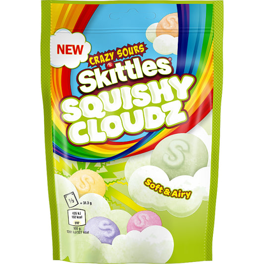 Skittles Squishy Cloudz Crazy Sours (18 x 94g) - AmerikaanseGroothandel.nl