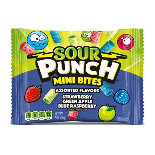 Sour Punch Mini Bites Assorted Flavors (18 x 57g) - AmerikaanseGroothandel.nl