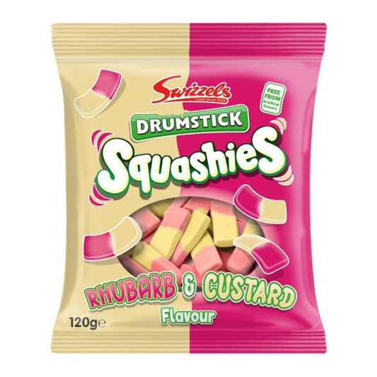 Squashies Rhubarb & Custard (12 x 120g) - AmerikaanseGroothandel.nl