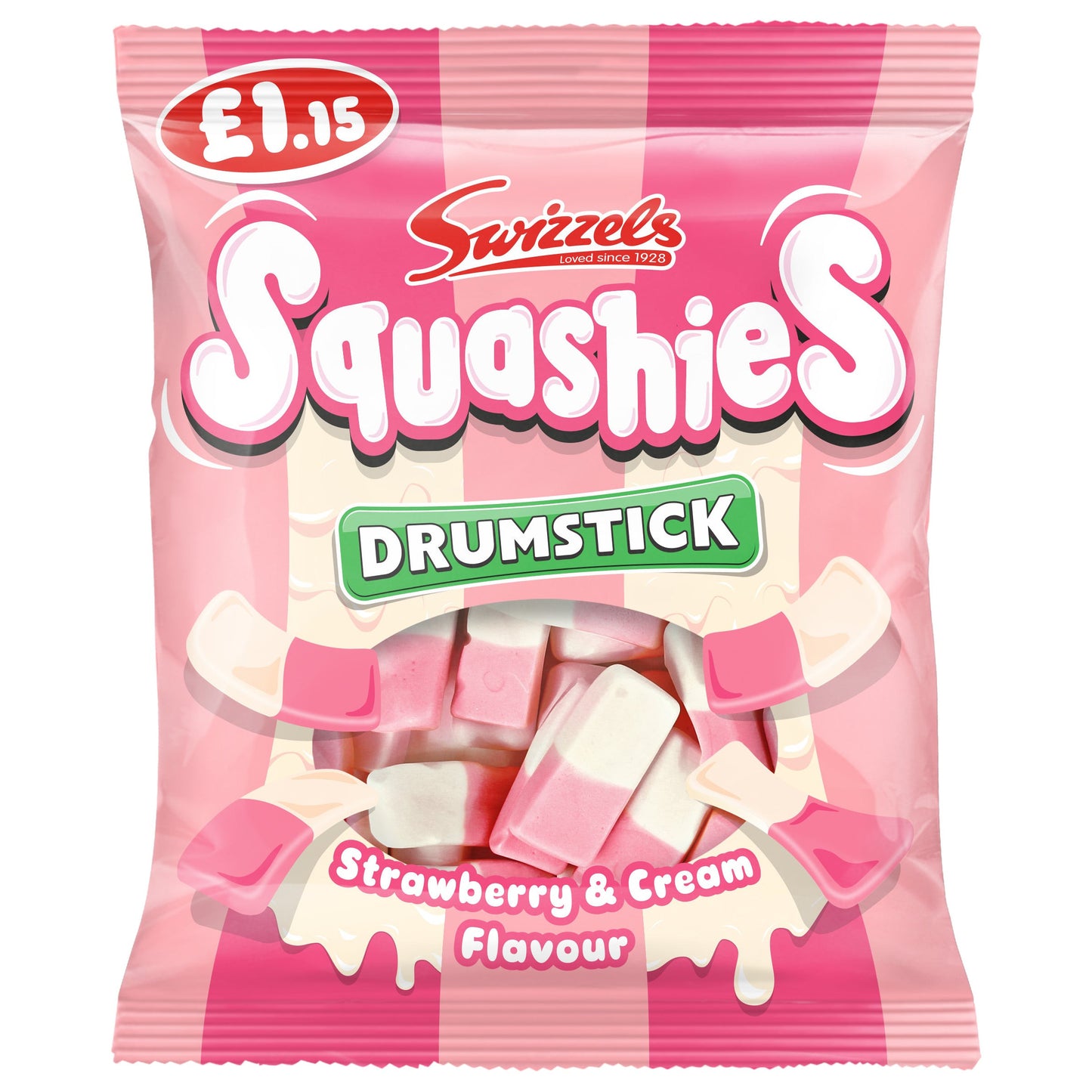 Squashies Strawberry & Cream PMP £1.15 (12 x 120g) - AmerikaanseGroothandel.nl