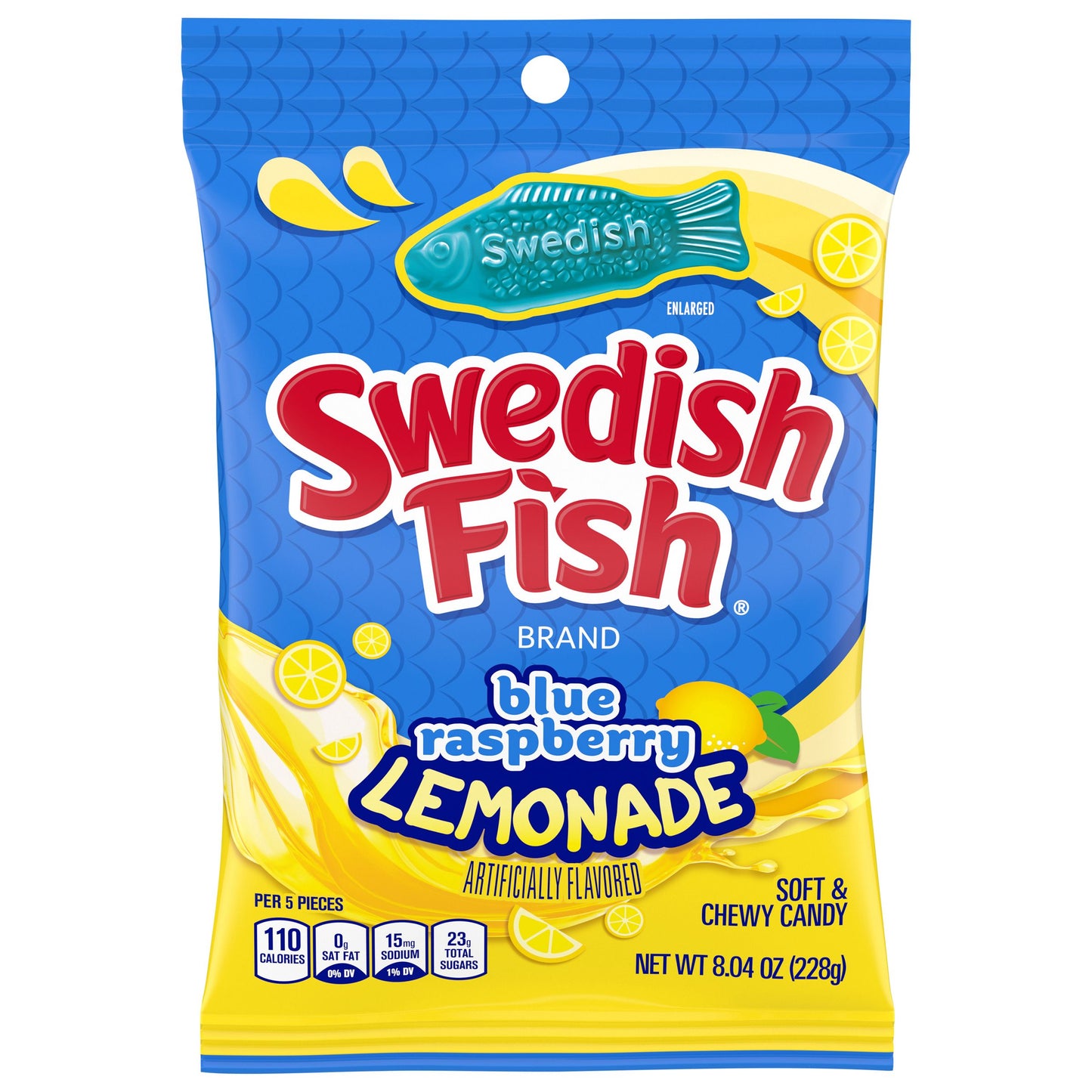 Swedish Fish Blue Raspberry Lemonade (12 x 228g) - AmerikaanseGroothandel.nl