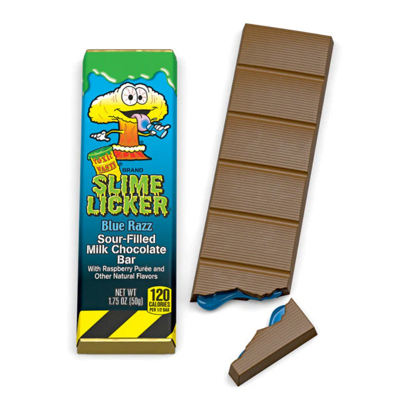 Toxic Waste Slime Licker Chocolate Bar Blue Razz (24 x 50g)