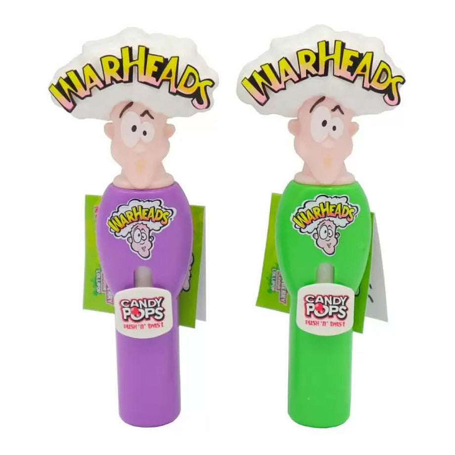 Warheads Candy Pop Push N Twist Lollipop